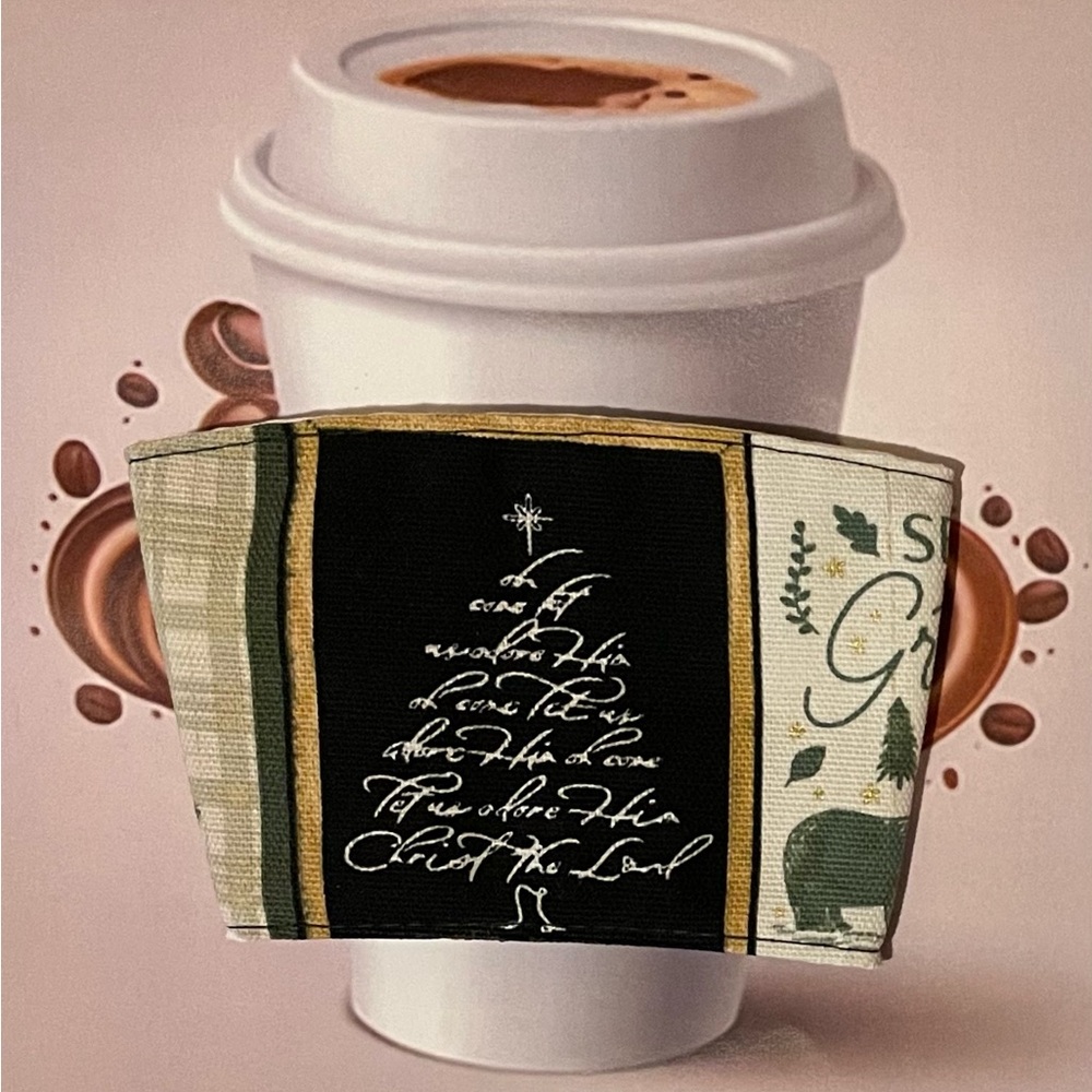 Christmas Coffee Cup Cozies - Reversible